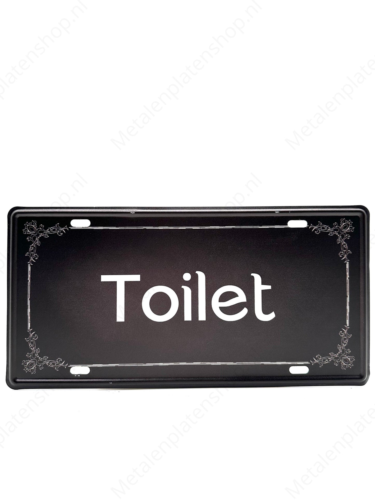 Kentekenplaat - Toilet - 30x15cm - Metalen Wandbord