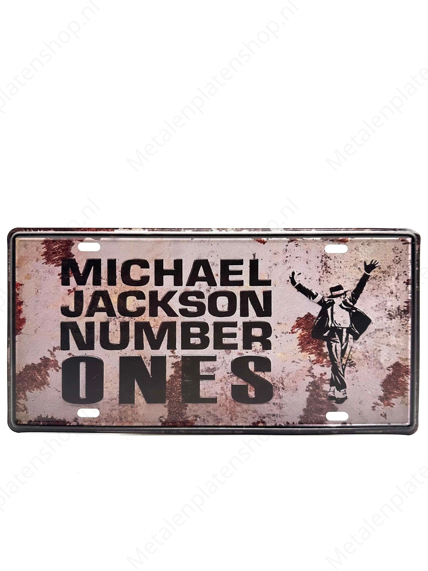 License Plate - Michael Jackson Number One's - 30x15cm - Metal Wall Sign