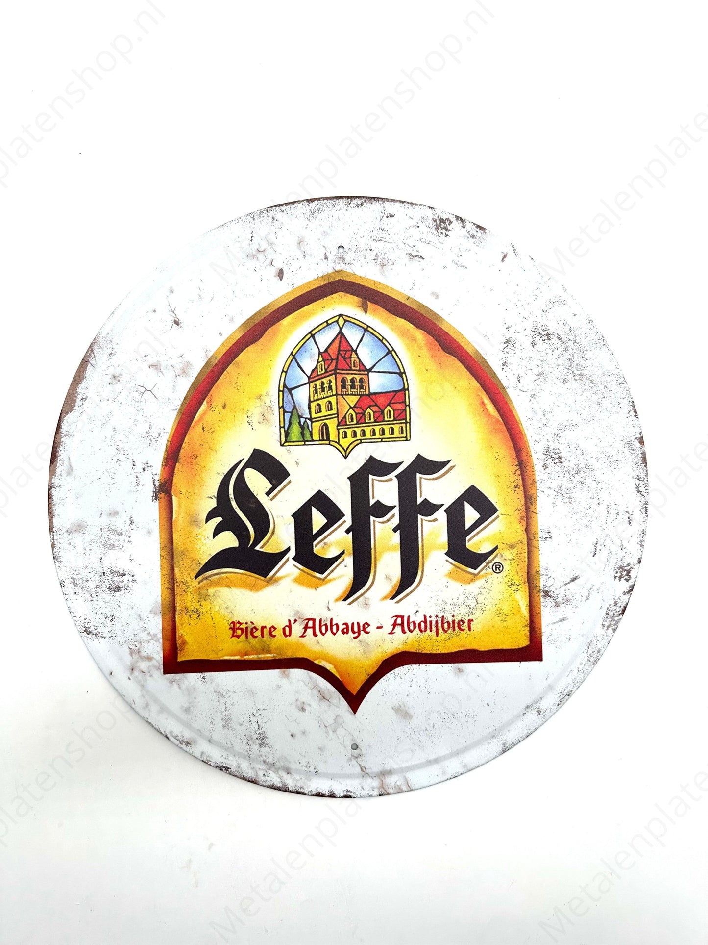 Metal Wall Sign - Leffe - Round