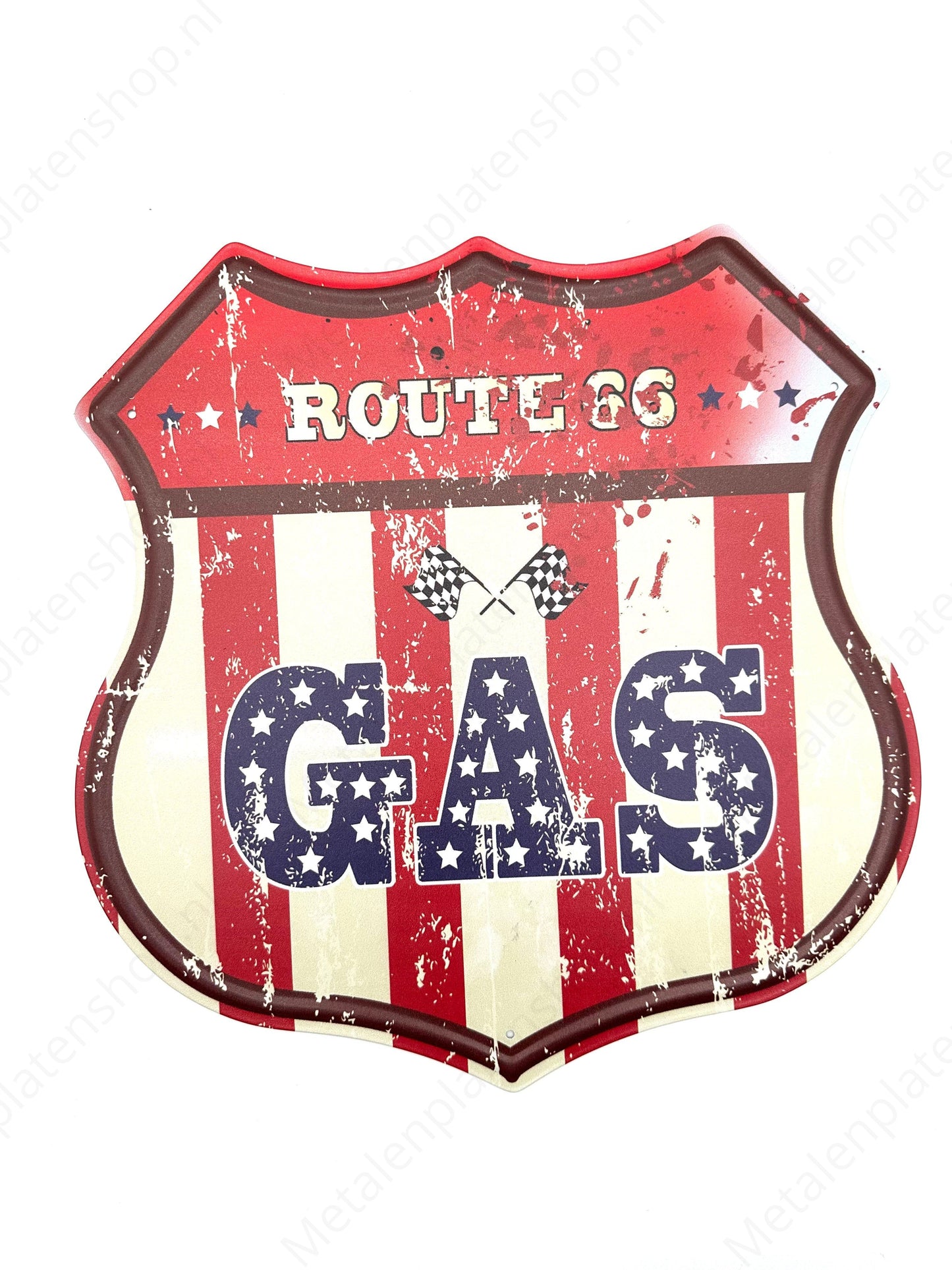 Route 66 GAS - Schild im Route 66-Stil