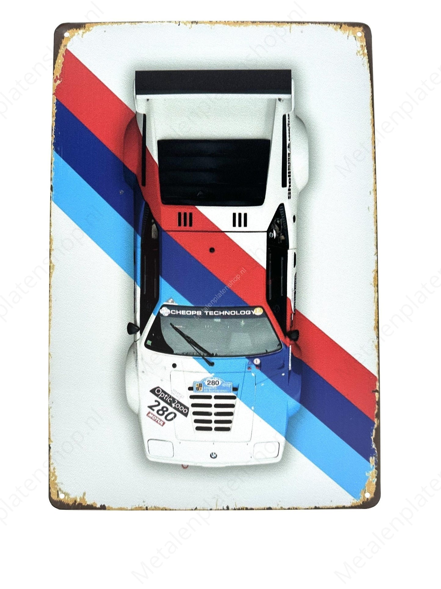 BMW - Top View - Metal Wall Sign