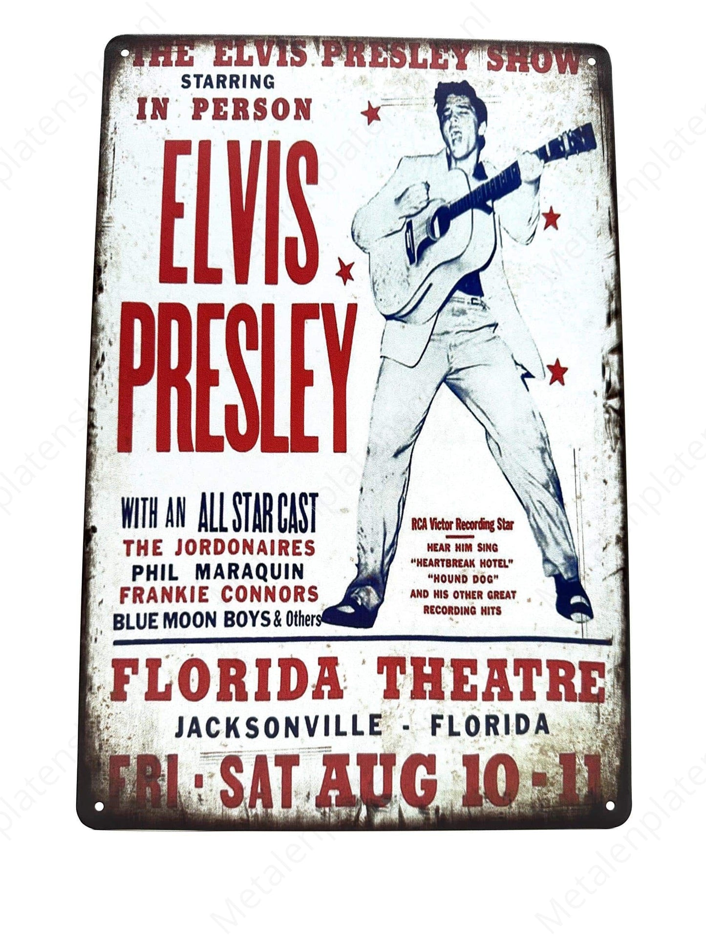 Elvis Presley – Florida Theatre – Metallwandschild
