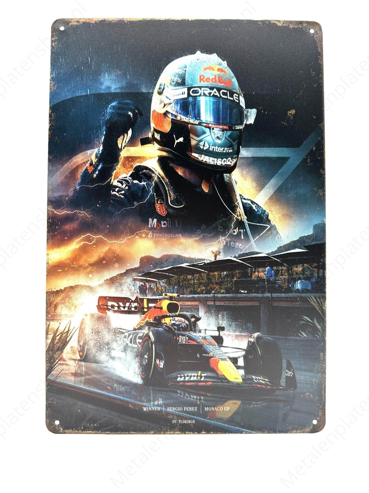 Sergio Perez – Metallwandschild