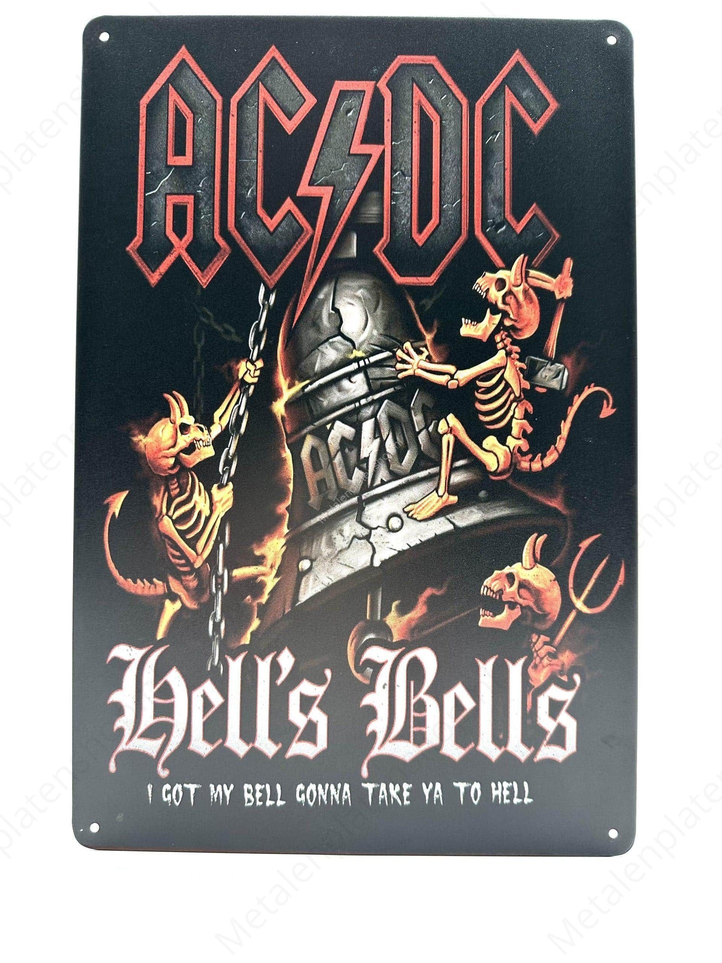 AC-DC Hell's Bells - Metal Wall Sign