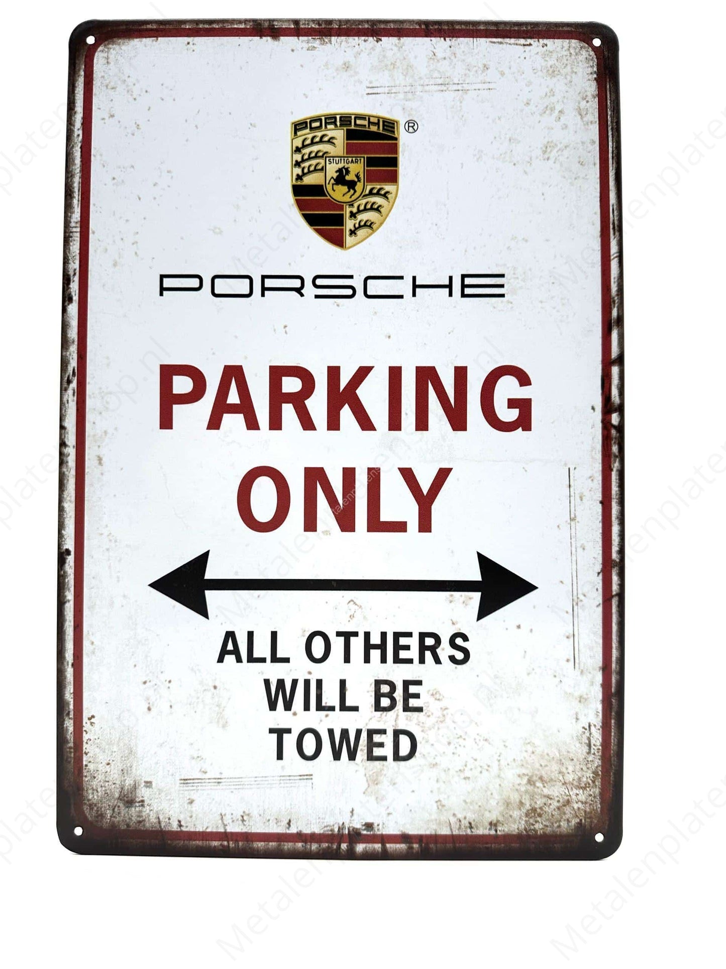 Porsche Parking Only - Metal Wall Sign