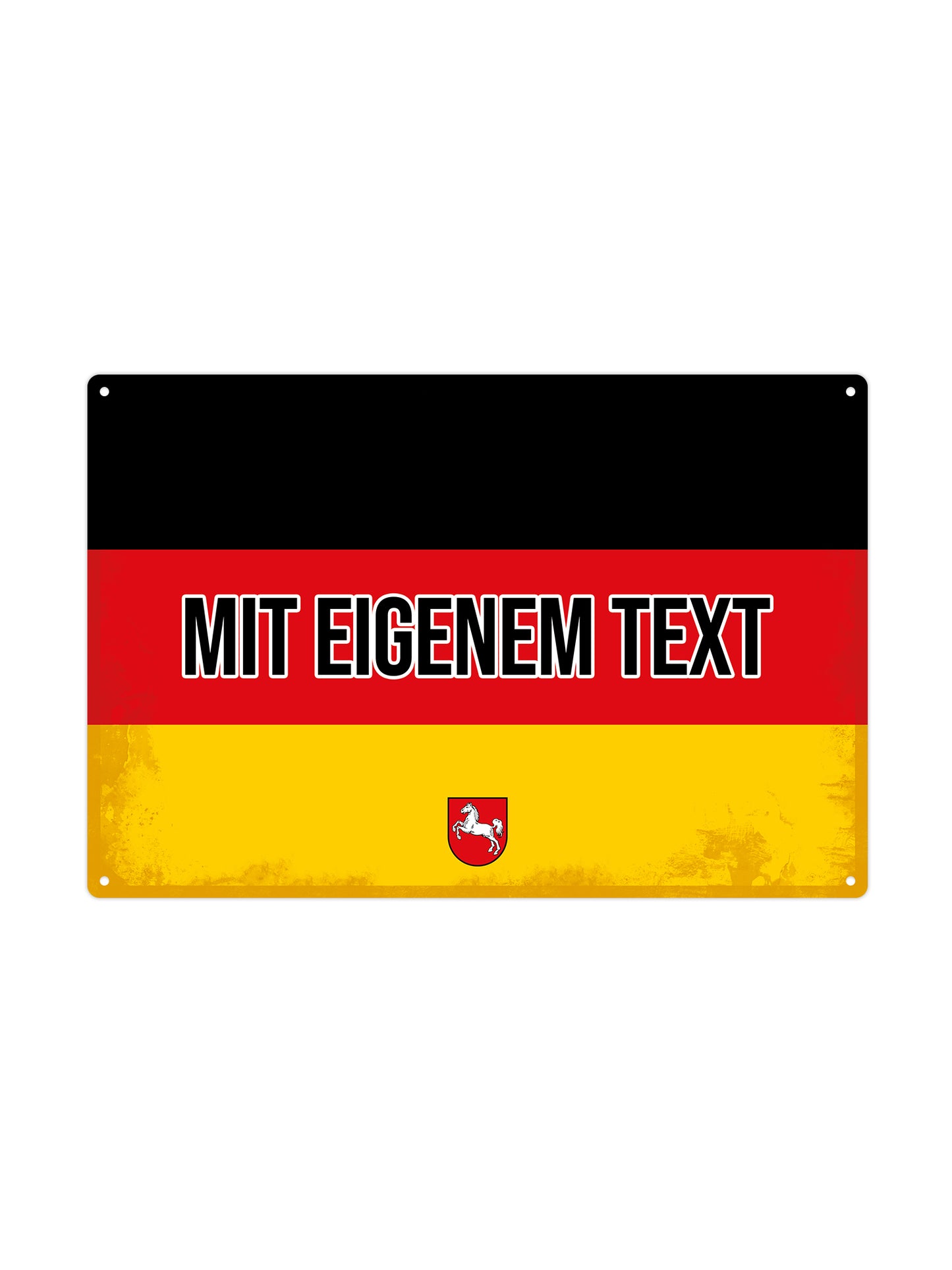 Niedersachsen - Mit eigenem Text - Metallwandschild