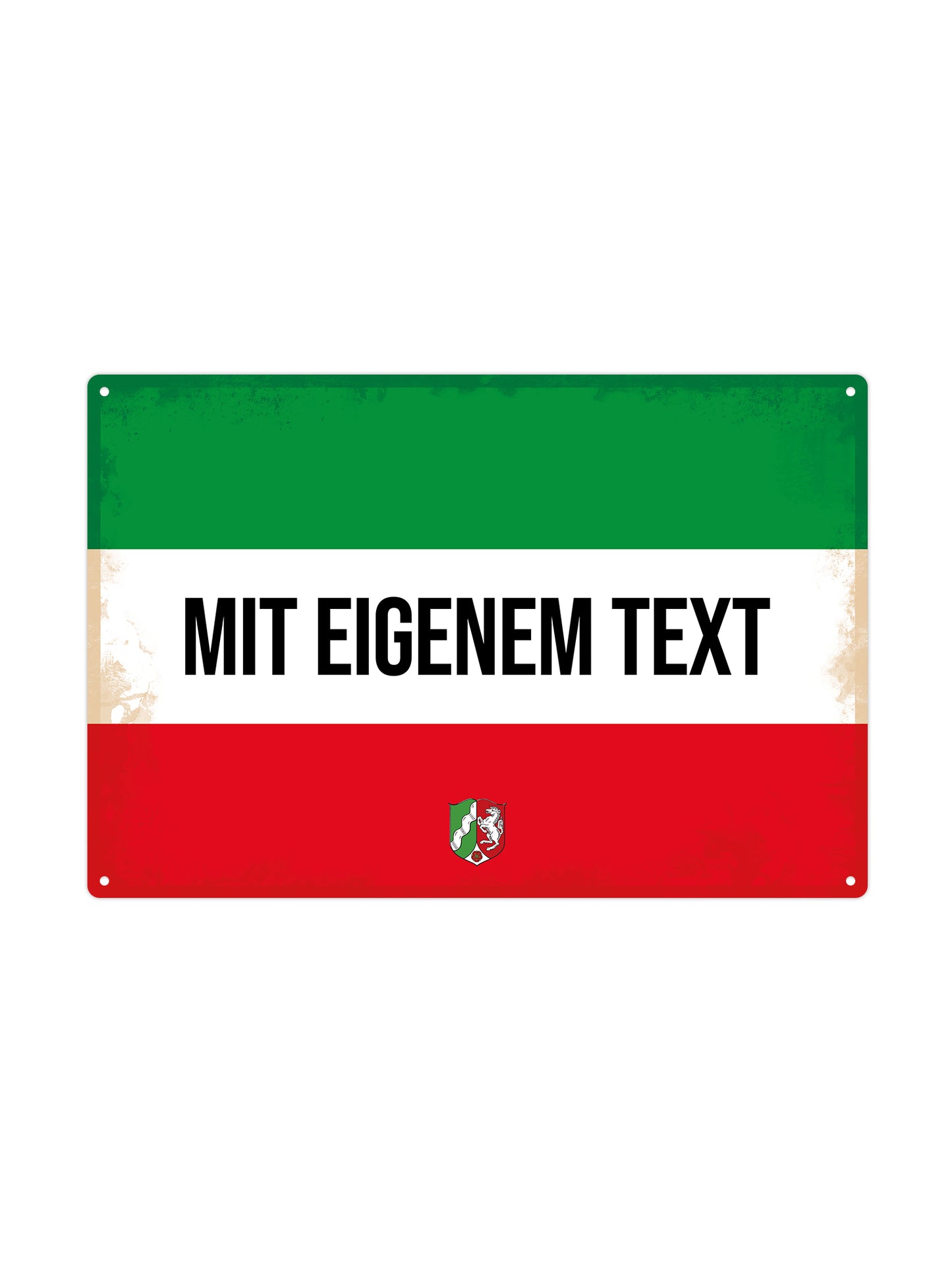 Nordrhein-Westfalen - Mit eigenem Text - Metalen Wandbord