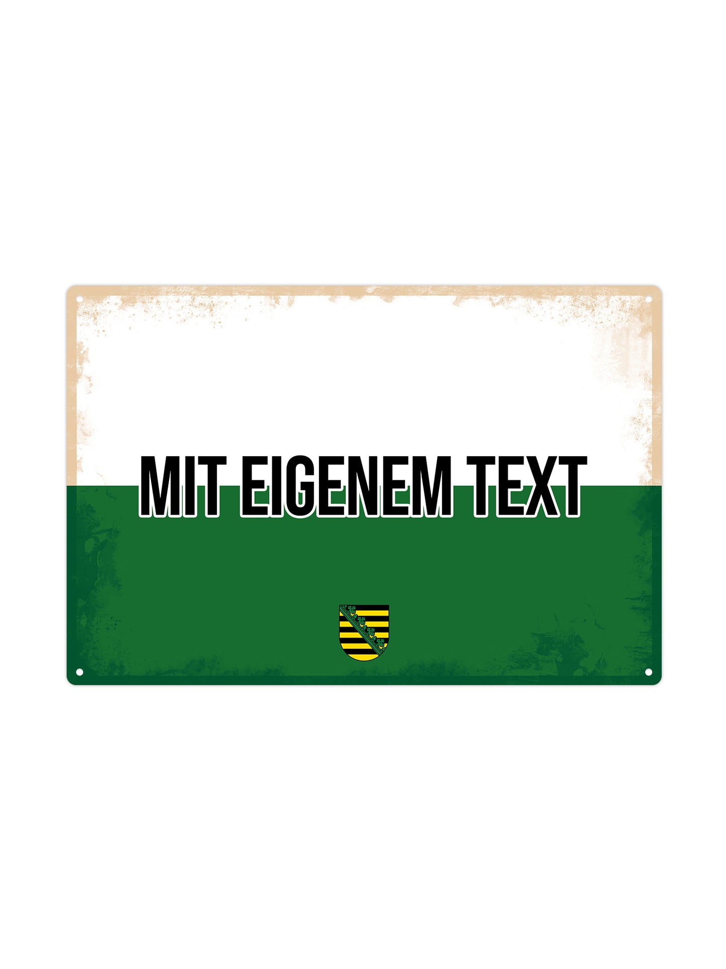 Sachsen - Mit eigenem Text - Metal Wall Sign