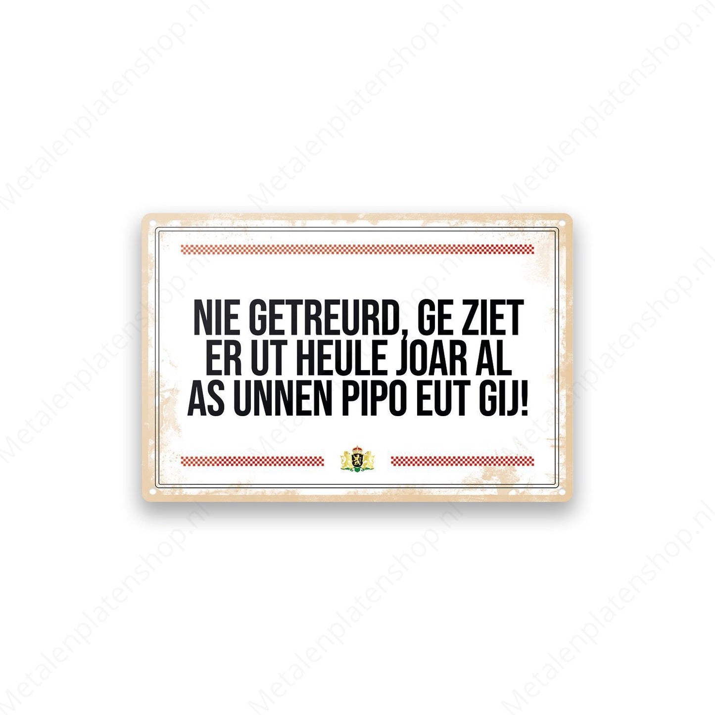 Metal Wall Sign - Brabant Texts - Snotlap