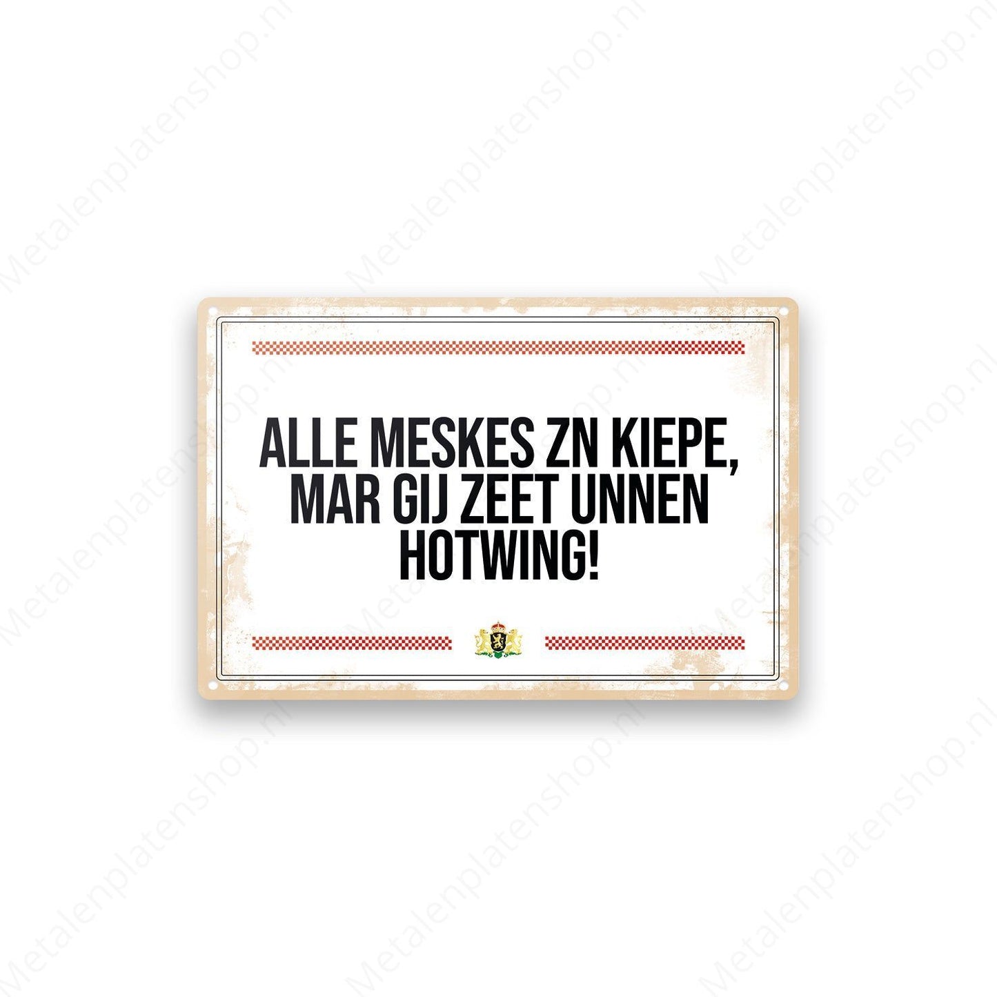Metal Wall Sign - Brabant Texts - Snotlap