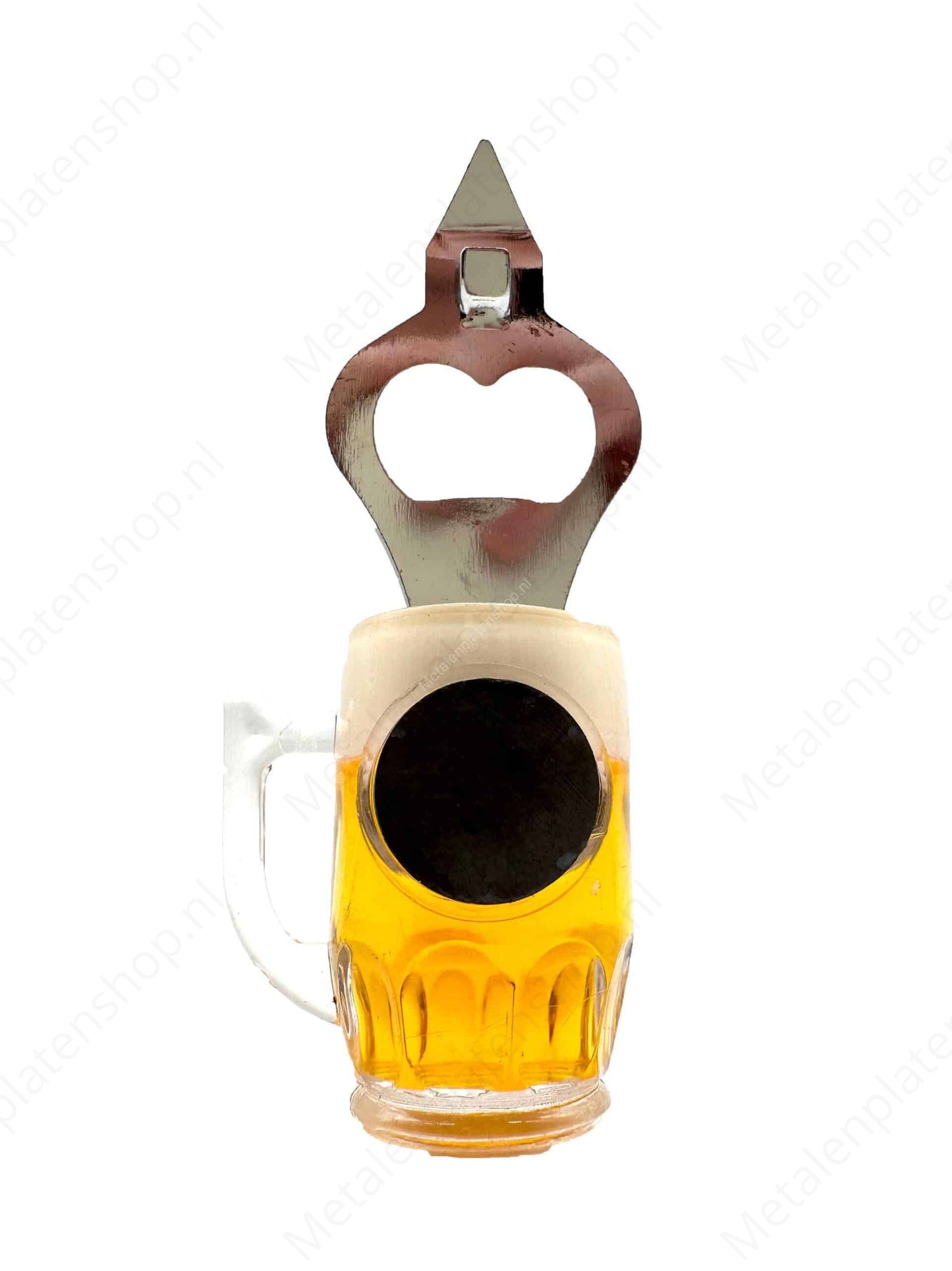 Bier- oder Flaschenöffner mit Magnet - Bierglas - 12cm