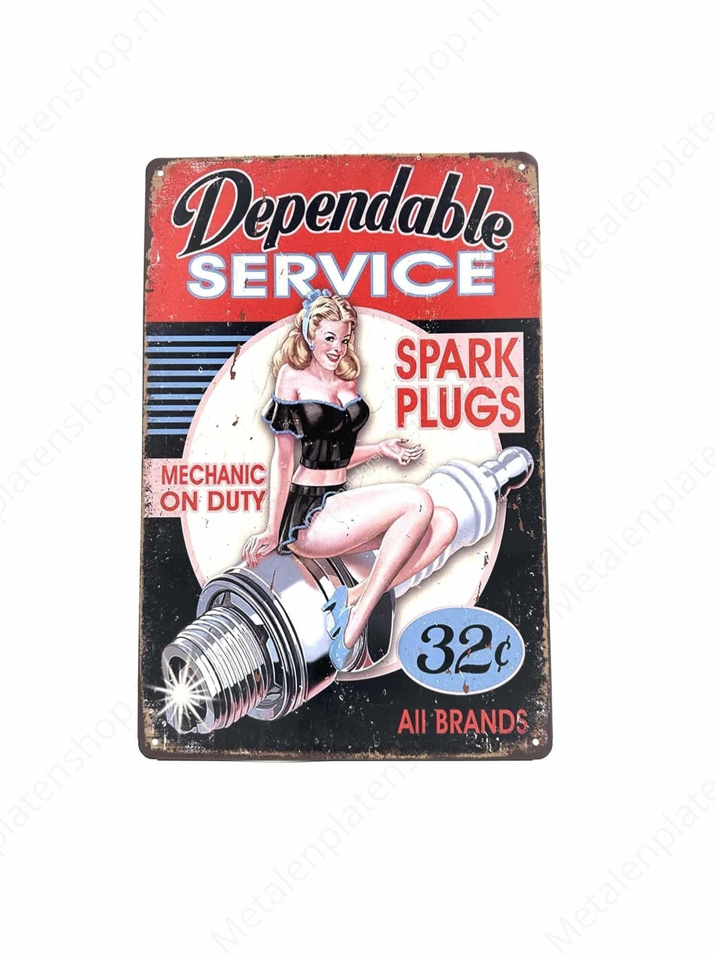Dependable service - Garage - Metal Wall Sign