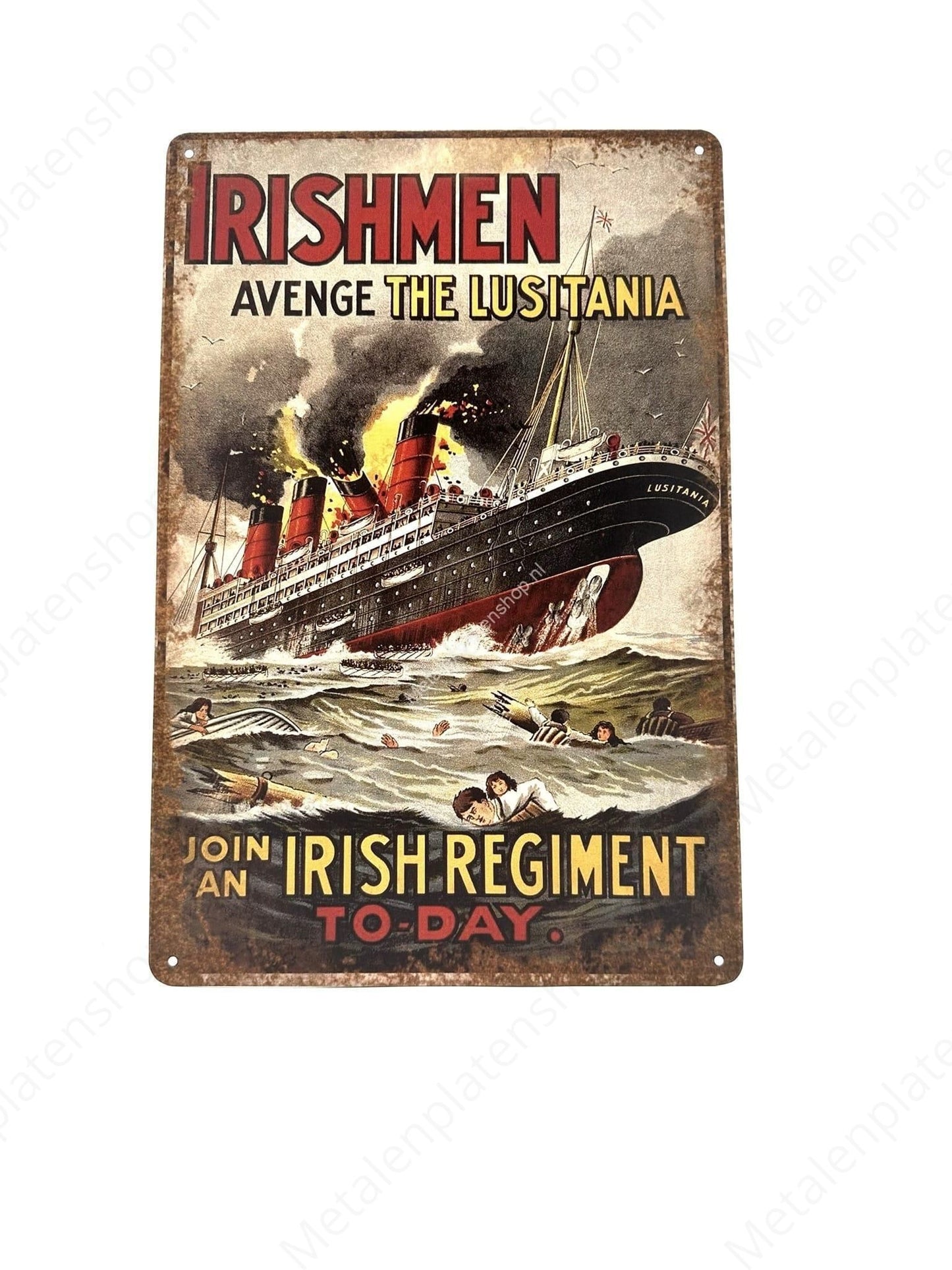 Irishmen Titanic - Metal Wall Sign