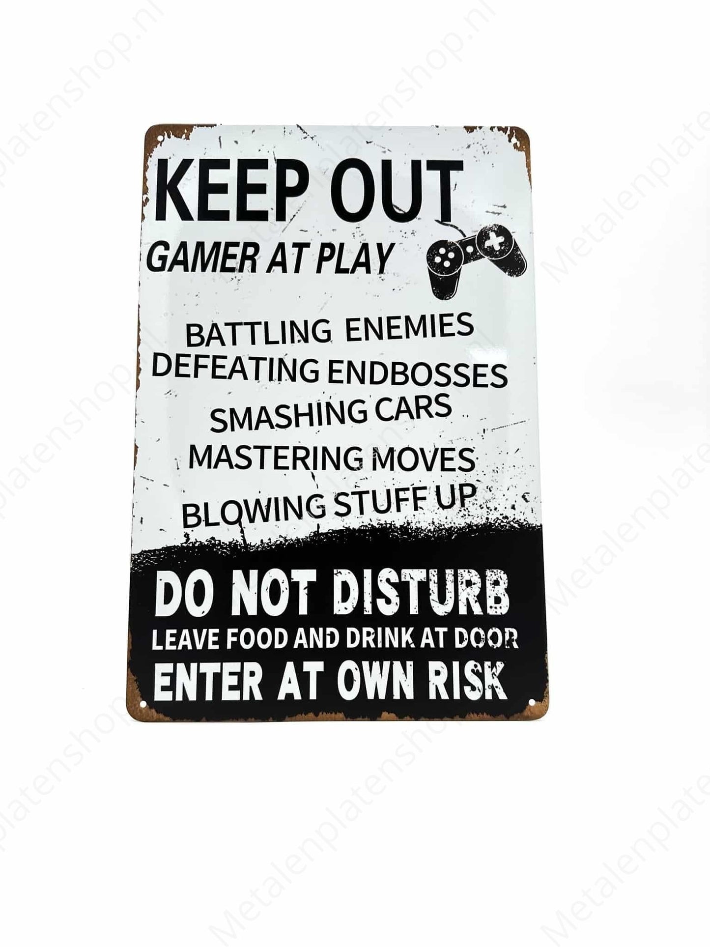 Keep out! Gamers at Play! - Metal Wall Sign