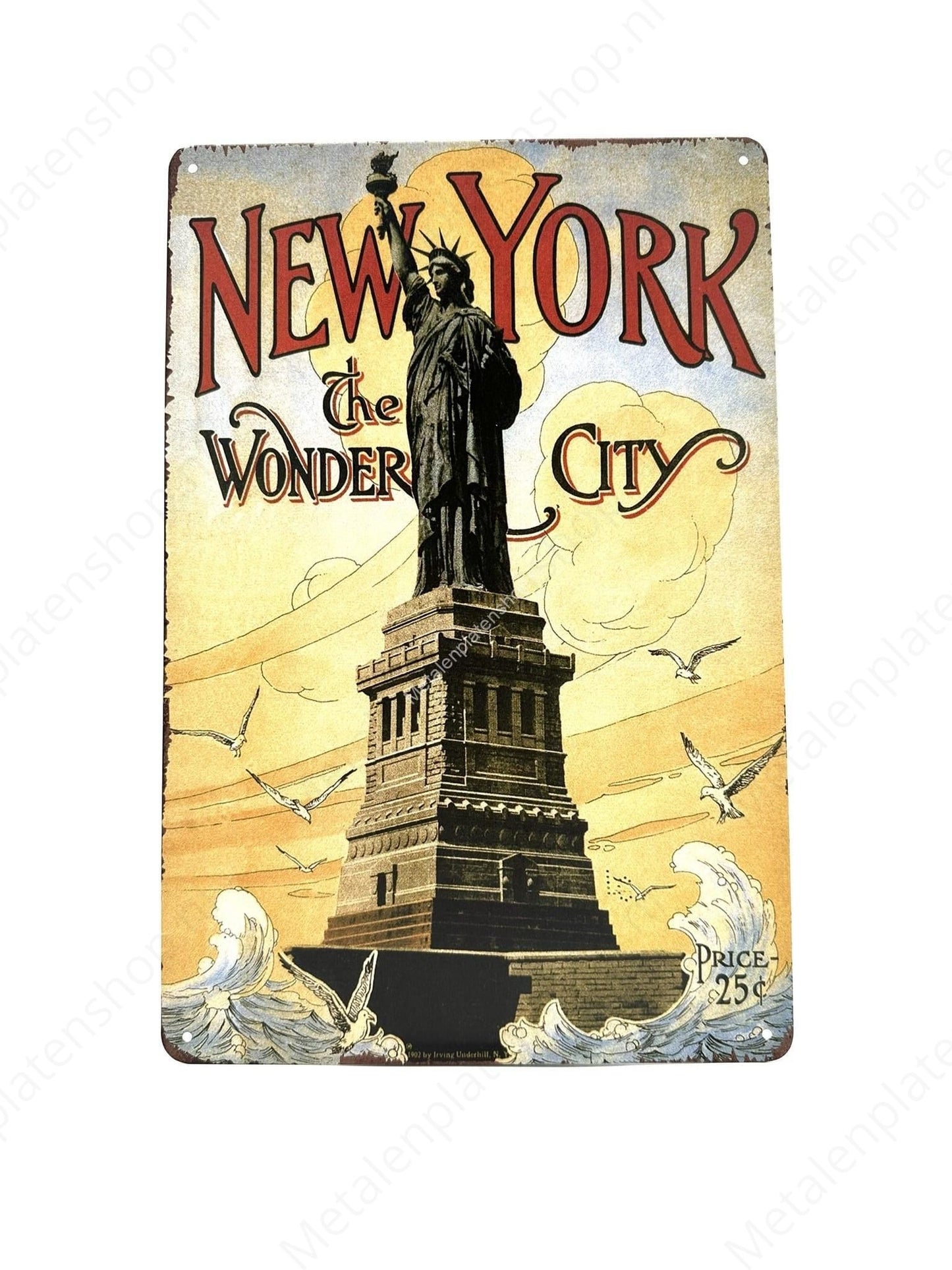 New York - Wonder City - Metal Wall Sign