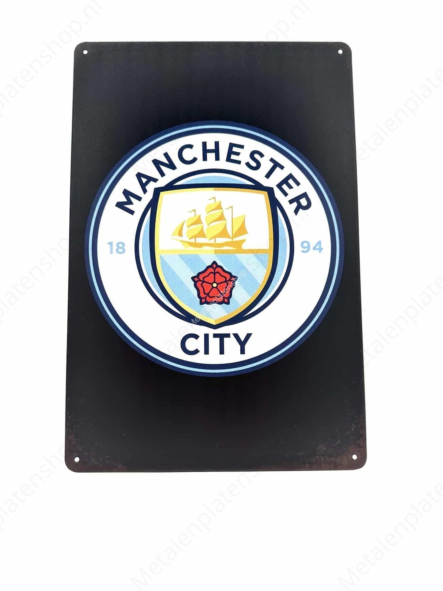Manchester City - Football - Metal Wall Sign