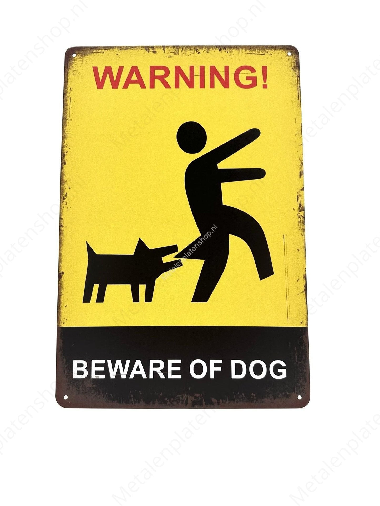 Warning beware of the dog - Warning - Metal Wall Sign