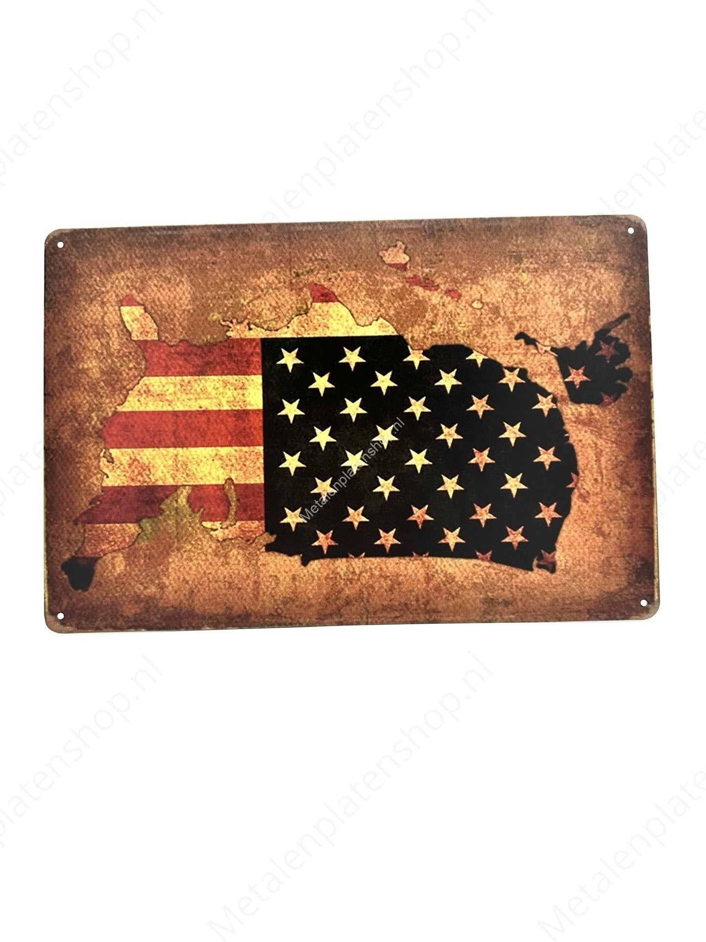 Metall Wandschild USA - Amerika