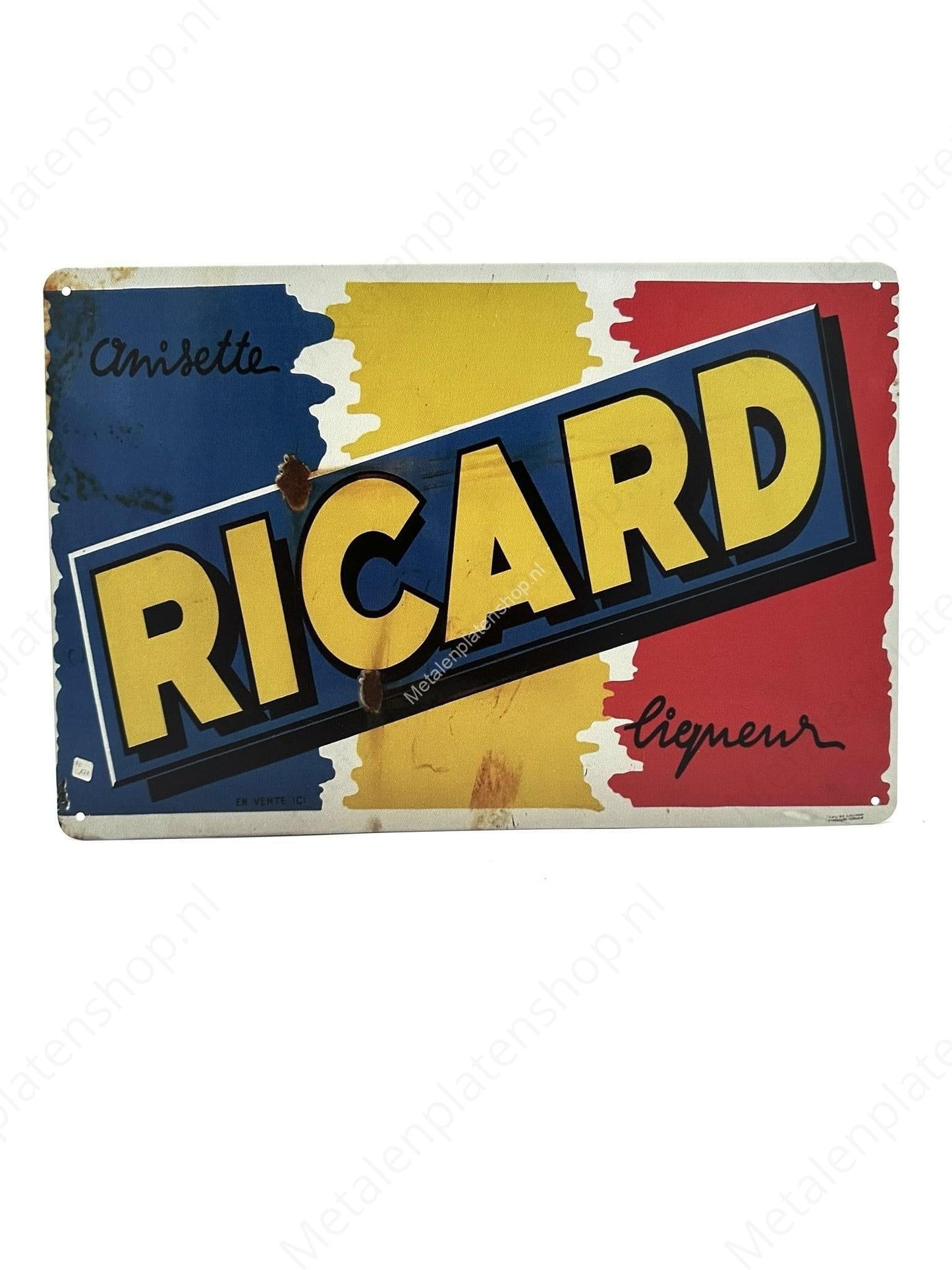 Ricard – Französisches Getränk, Metallwandschild