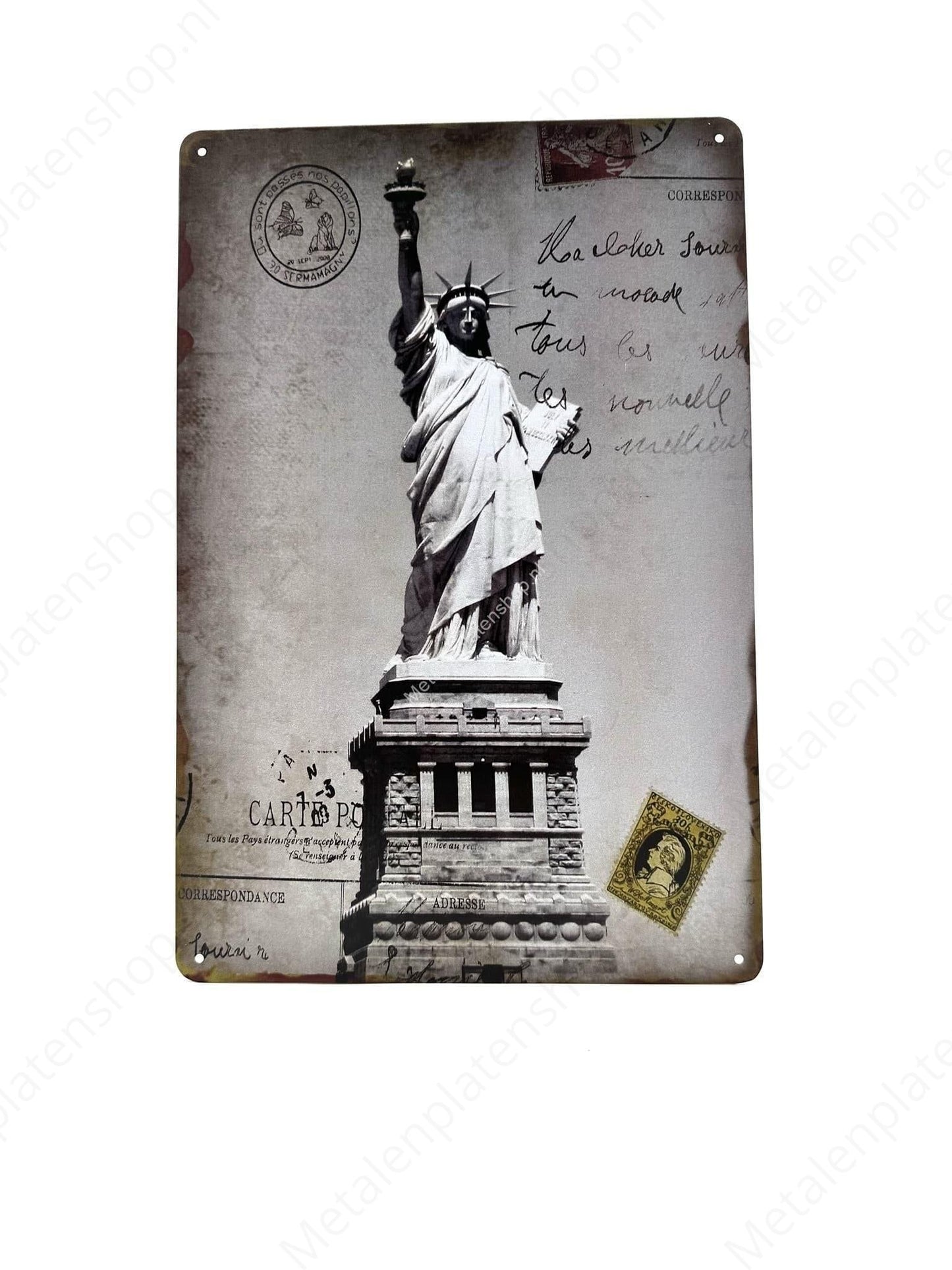 Statue of liberty - America - Metal Wall Sign