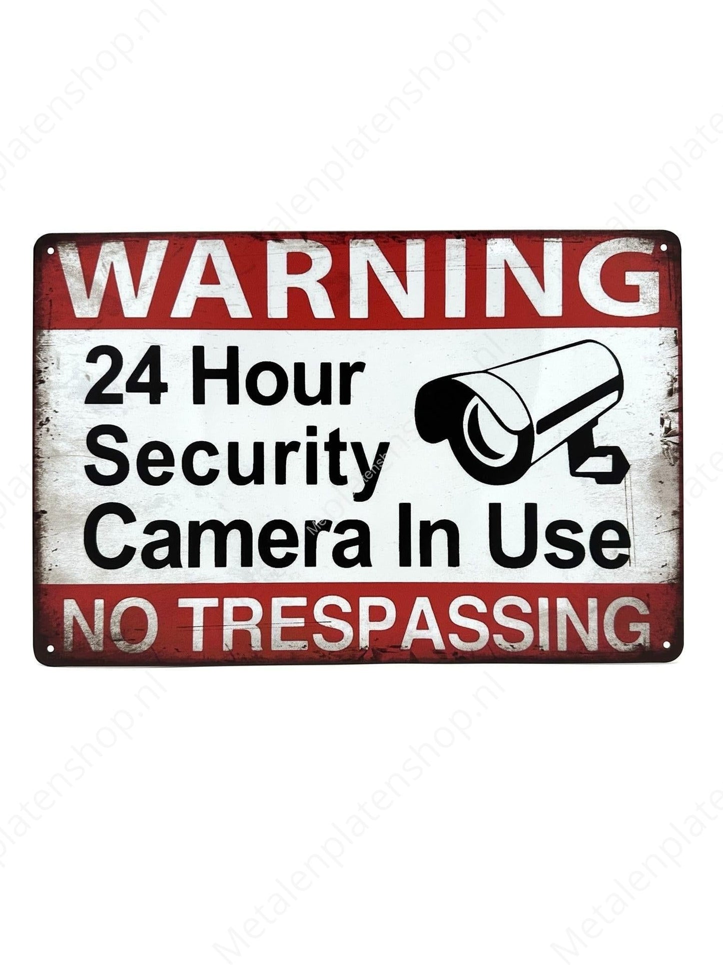 Warnschild 24 Stunden Überwachung
