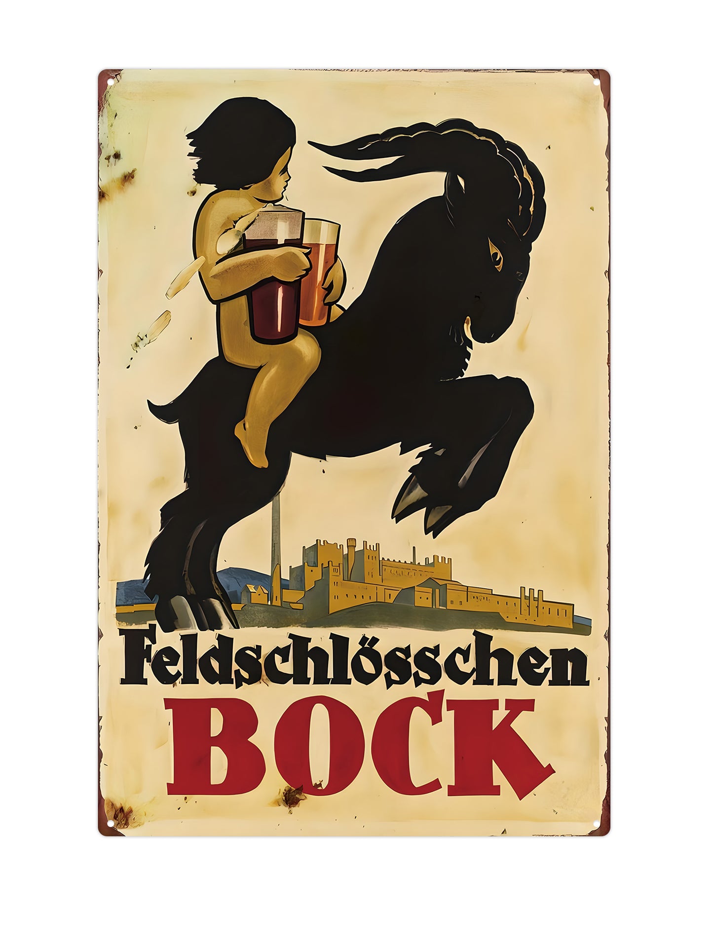Field locks - Metal wall sign
