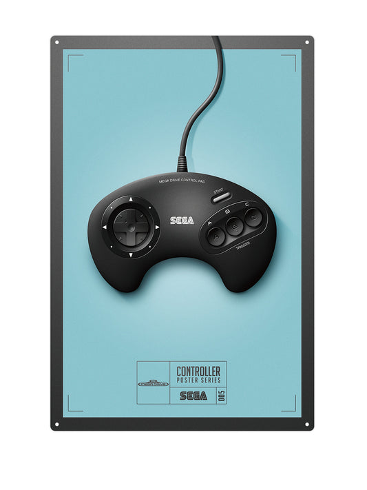 SEGA Controller - Metalen wandbord
