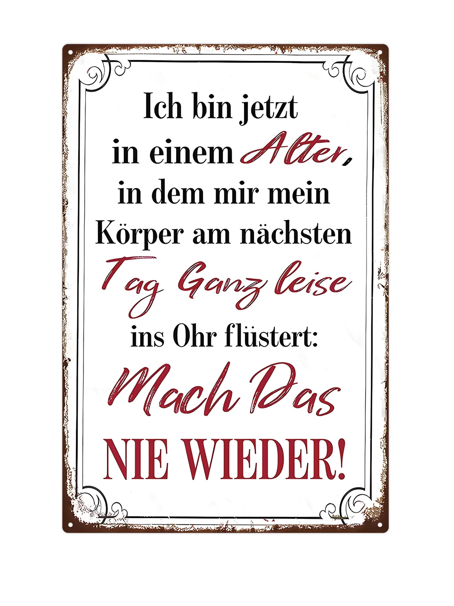 Ich lebe in meinem Leben, in meinem Leben bei Nacht – Metallwandschild 