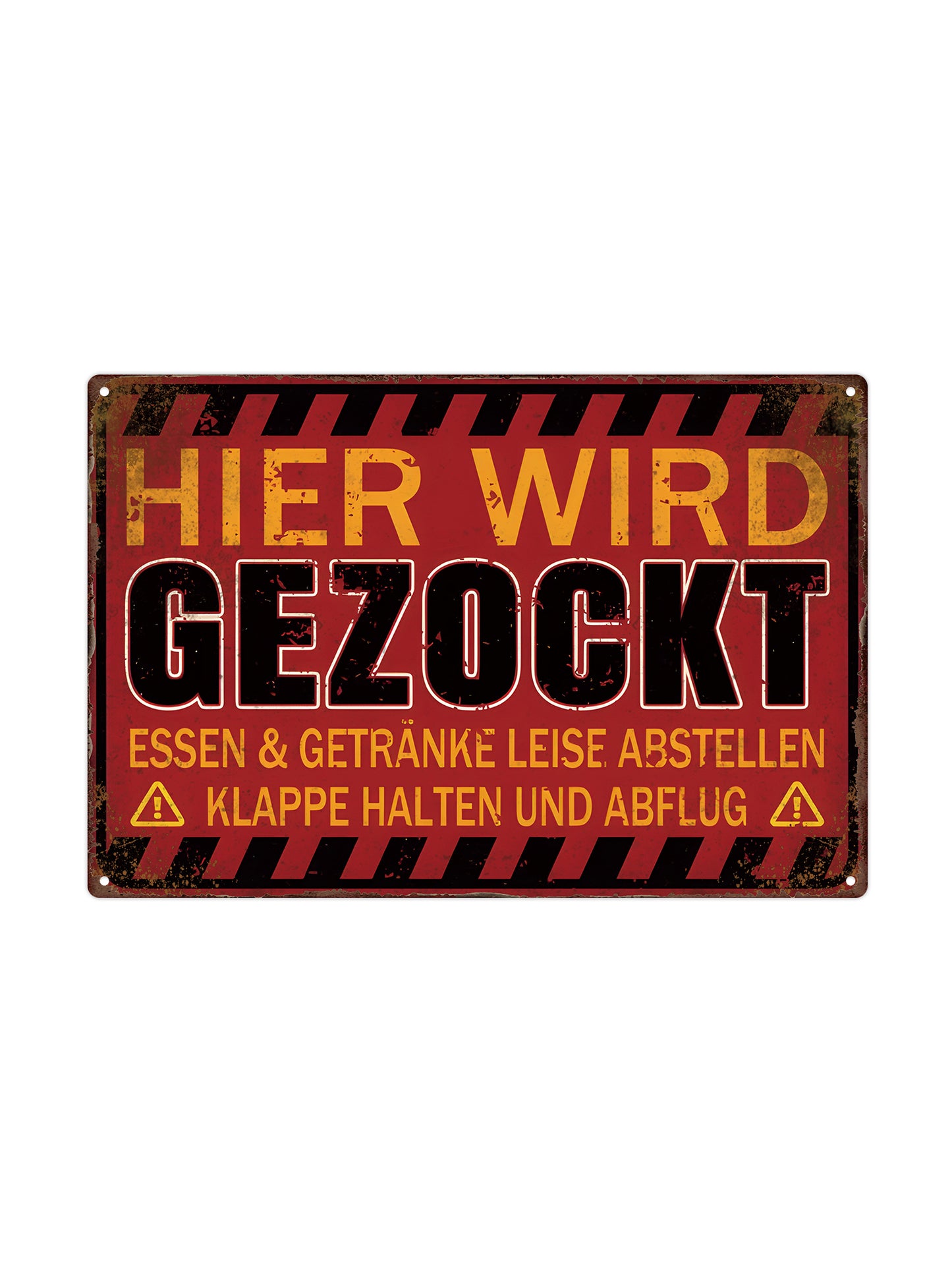 Hier haben wir gesucht: „Essen &amp; Getränke leise abstellen“ – Metallwandschild 