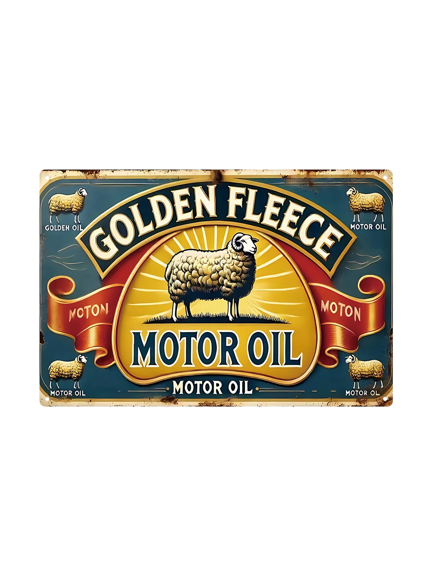 Golden Fleece Motor Oil - Metalen Wandbord