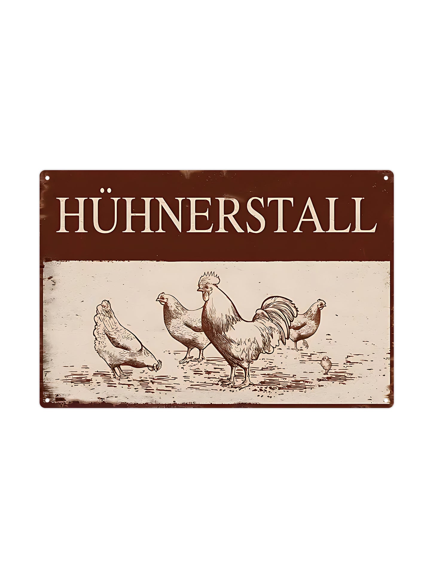 Hühnerstall - Wandschild aus Metall