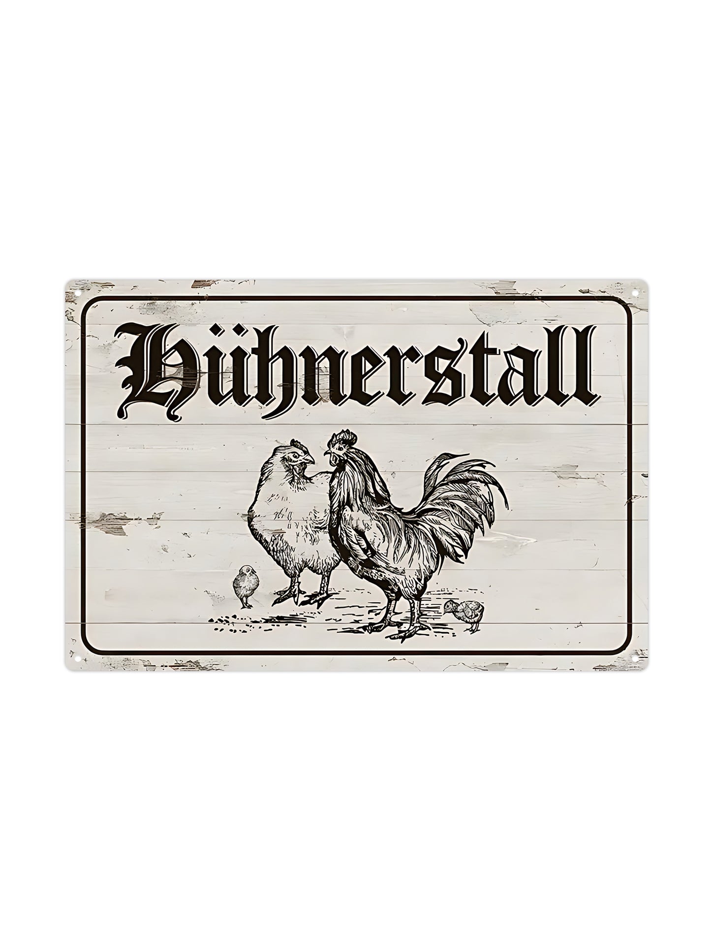 Hühnerstall - Wandschild aus Metall