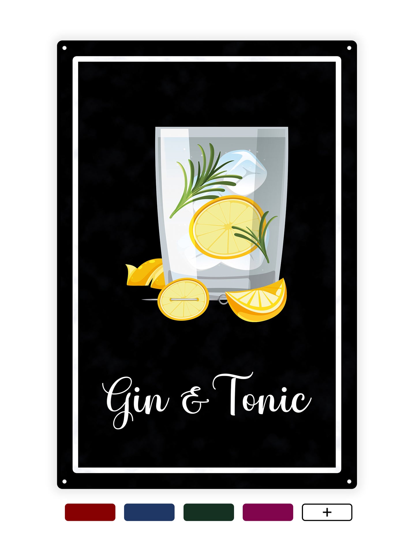 Gin &amp; Tonic - Café-Schild