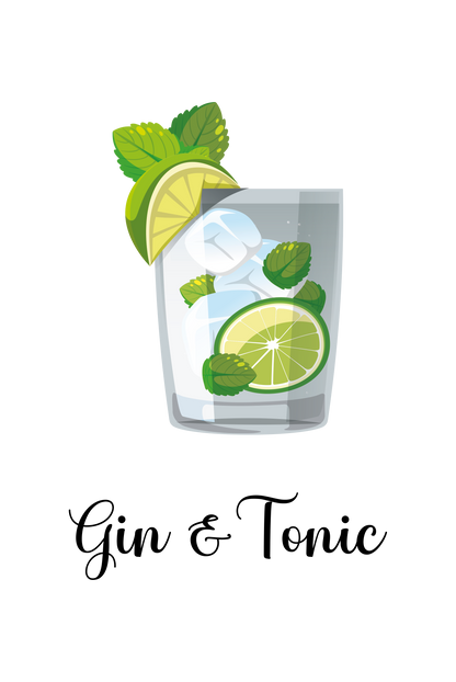 Gin Tonic - Café-Schild