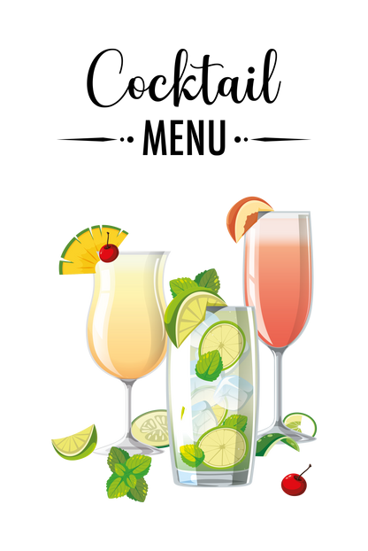 Cocktailkarte zwei - Cafétafel