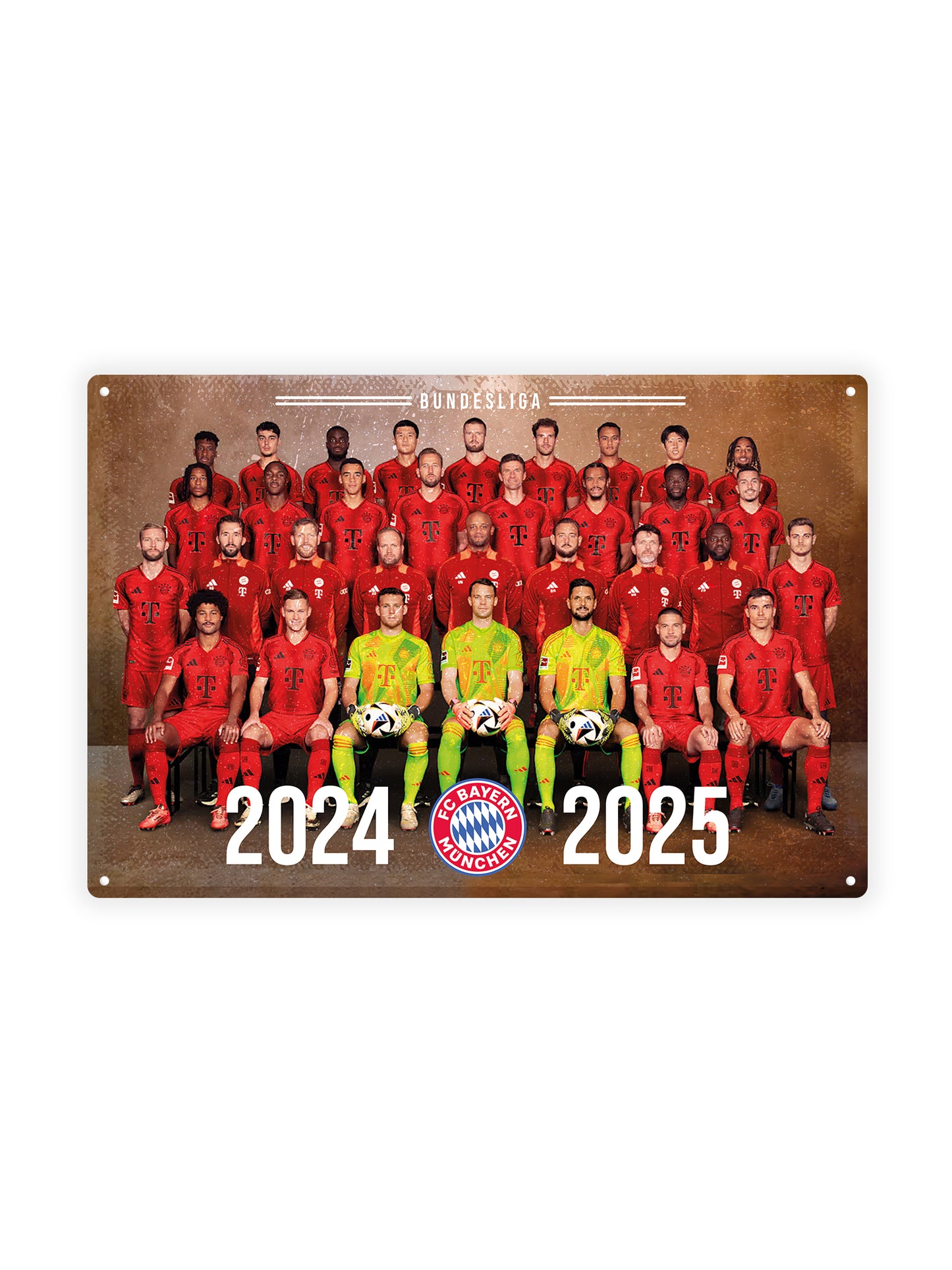 FC Bayern München Team - Metall-Wandschild