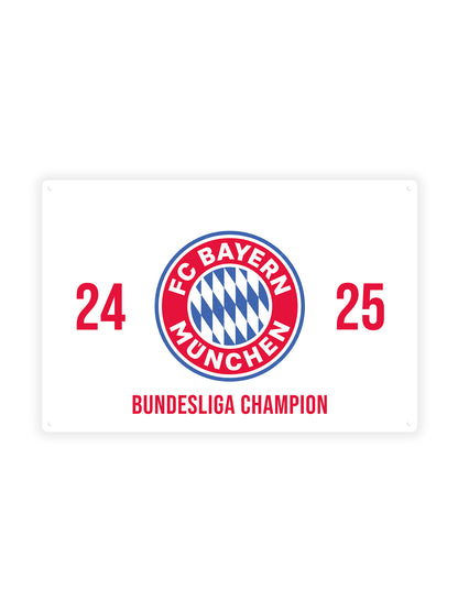24/25 FC Bayern München - Metall-Wandschild
