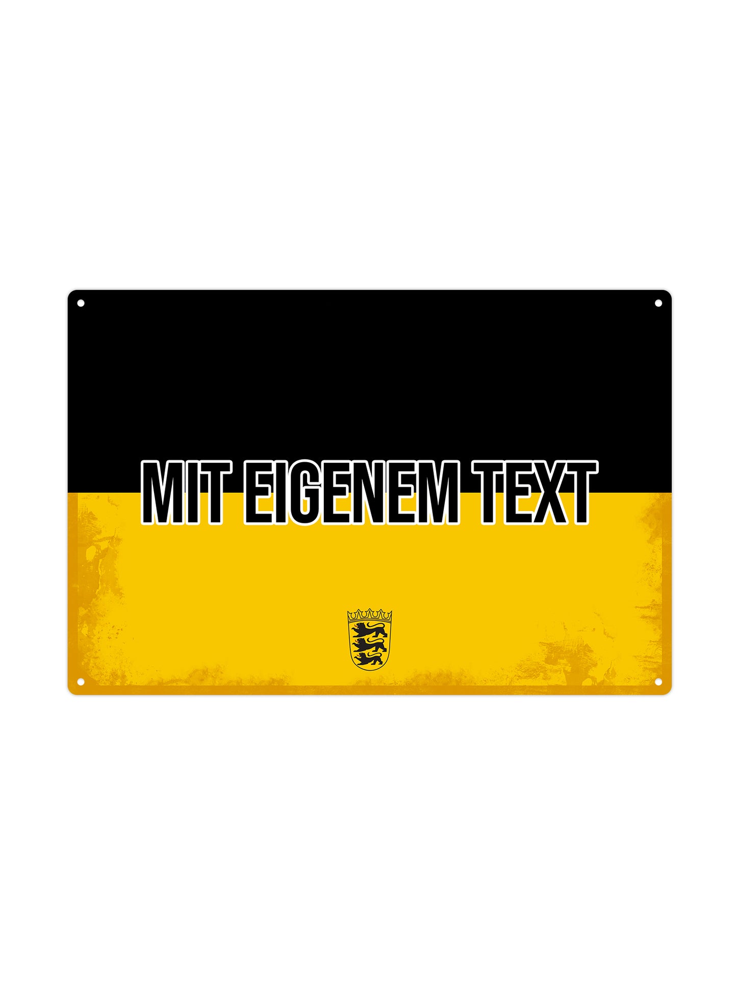 Baden-Württemberg - Mit eigenem Text - Wandschild aus Metall