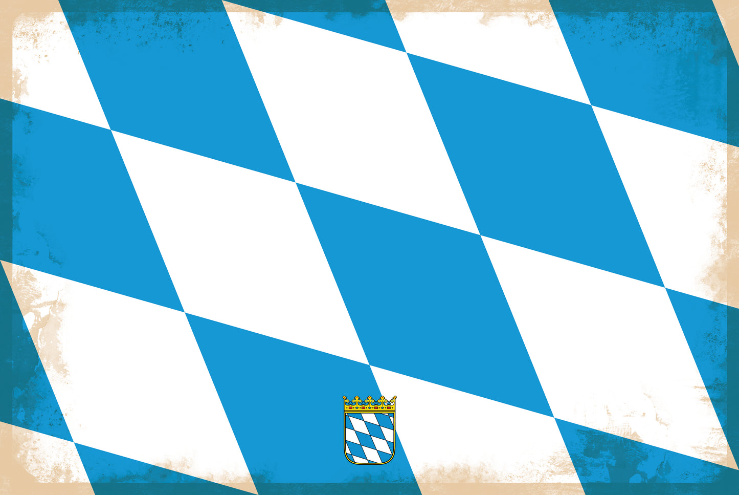 Bayern - Mit eigenem Text - Wandschild aus Metall 