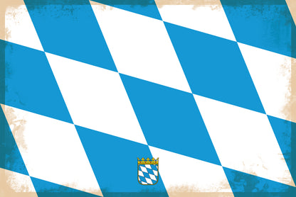 Bayern - Mit eigenem Text - Wandschild aus Metall 