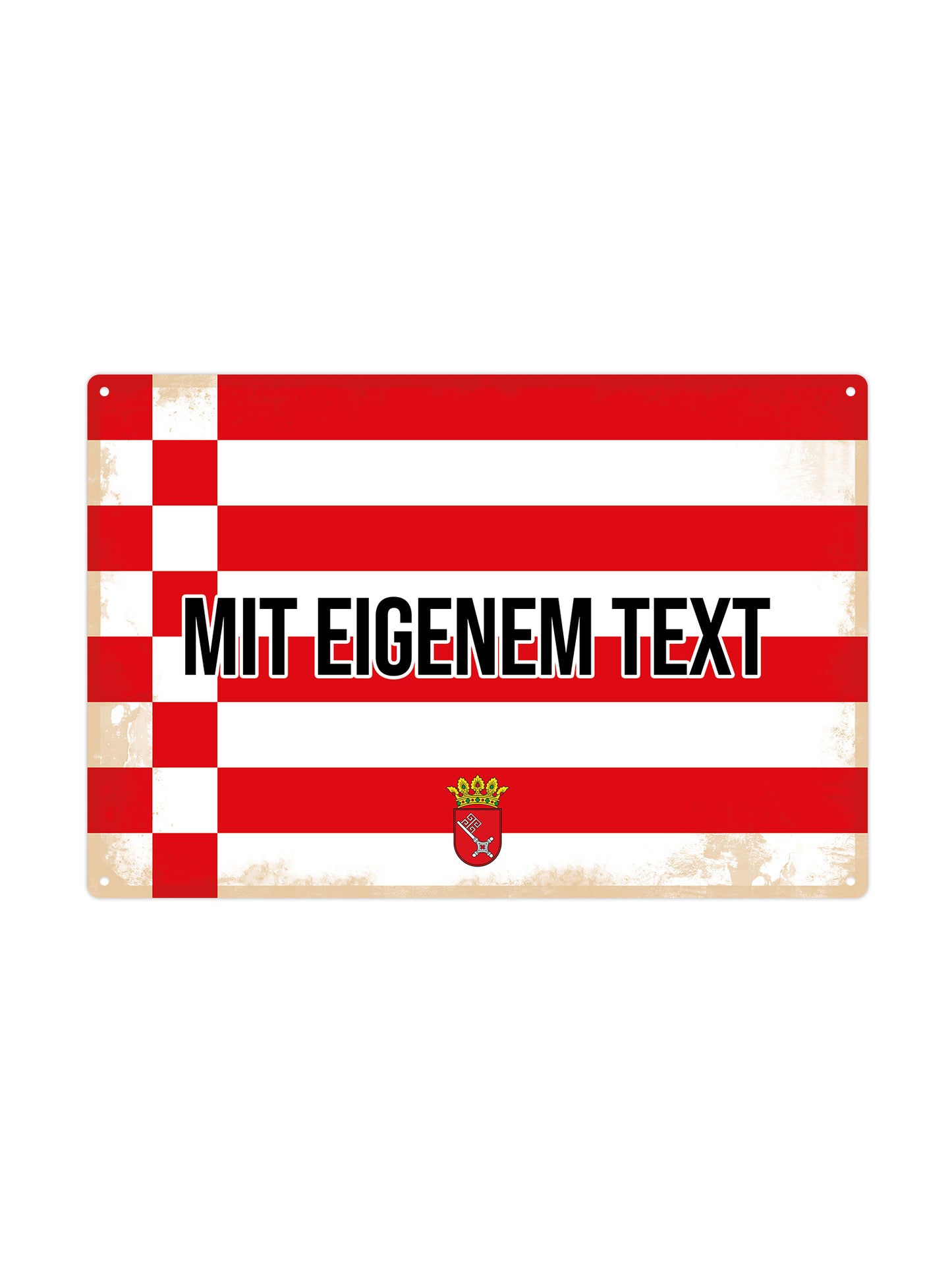 Bremen - Mit eigenem Text - Wandschild aus Metall