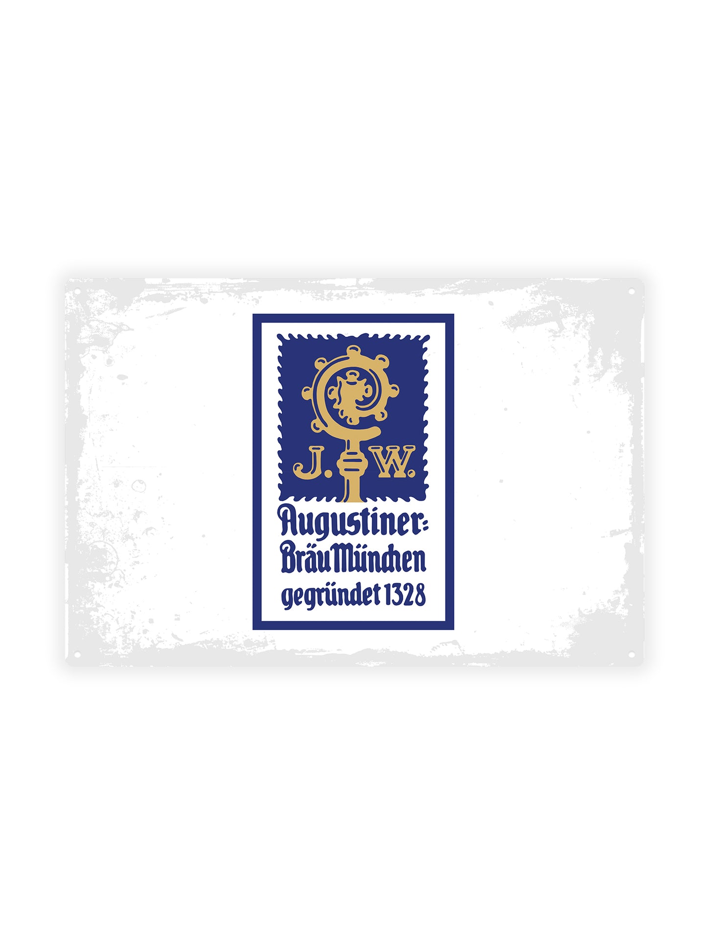 Augustiner: BrauMunchen – Wandschild aus Metall
