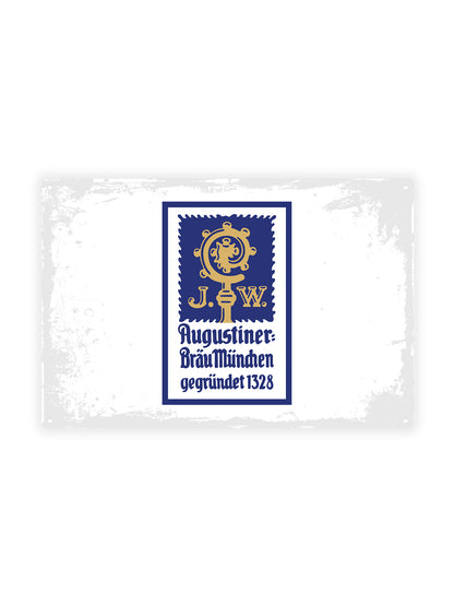 Augustiner: BrauMunchen – Wandschild aus Metall