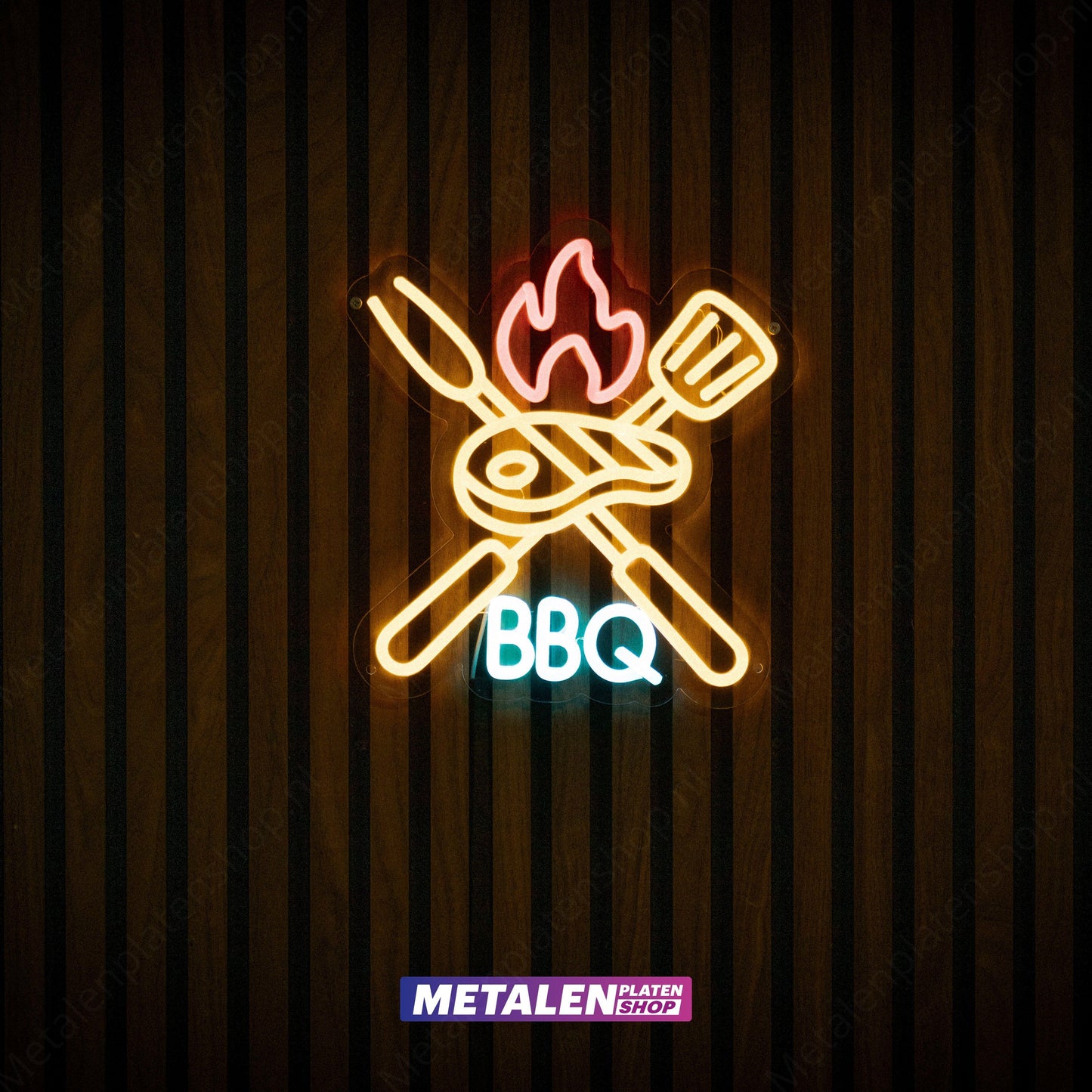 BBQ - Neonschild - LED