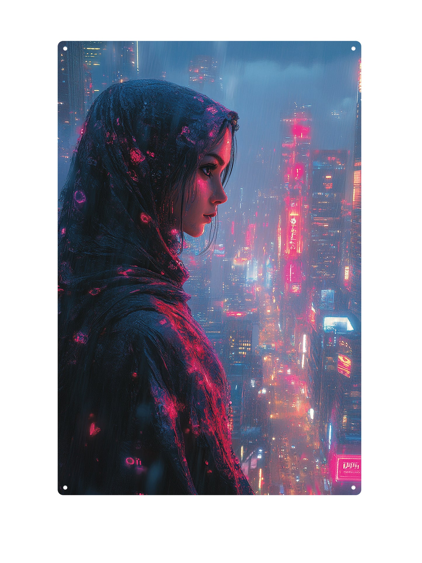 Neon City - Metal Wall Sign