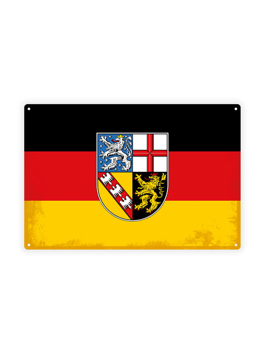 Saarland - Metalen Wandbord