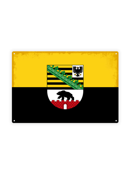 Sachsen-Anhalt - Metalen Wandbord