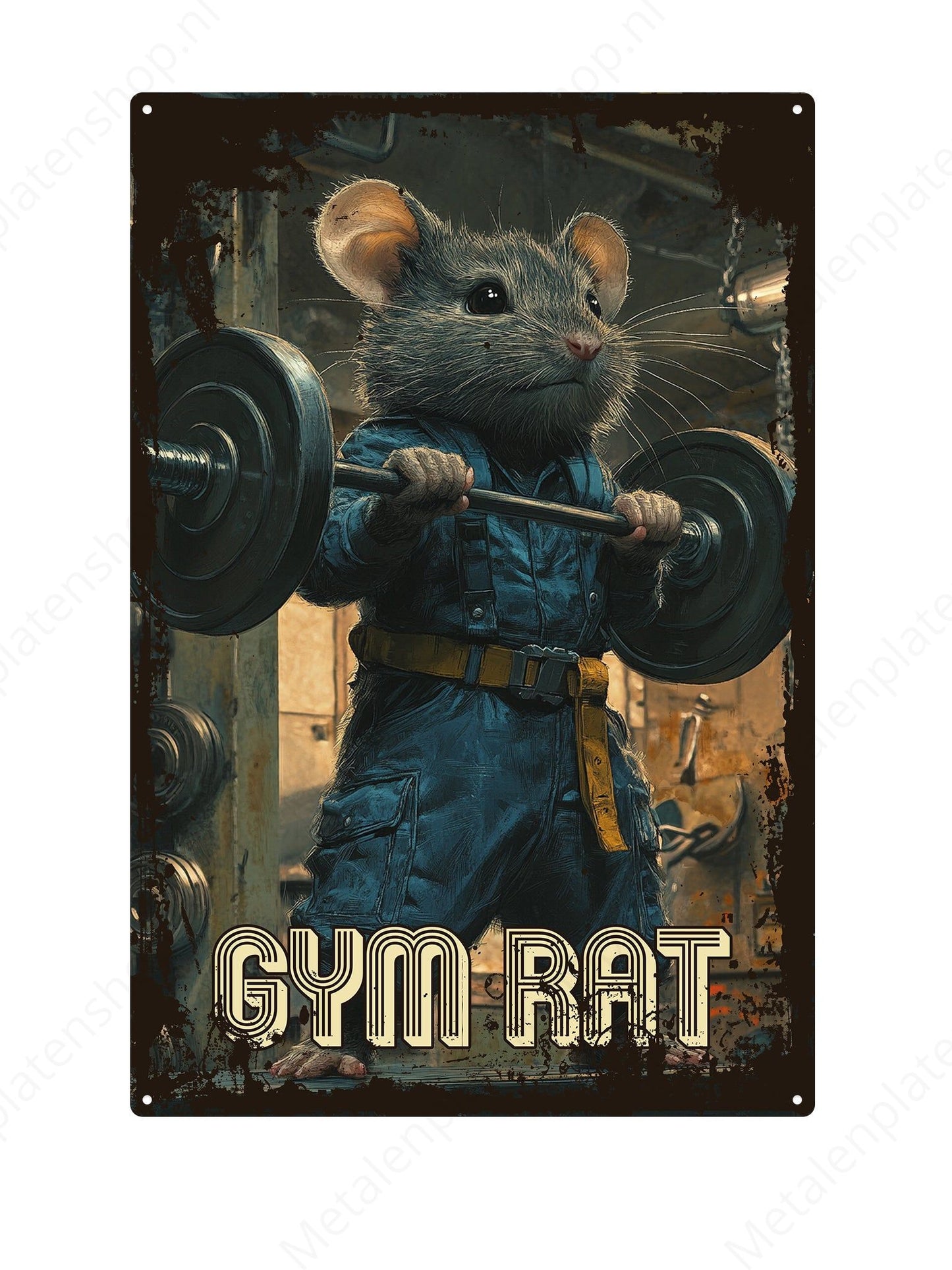 Gymrat - Metallwandschild