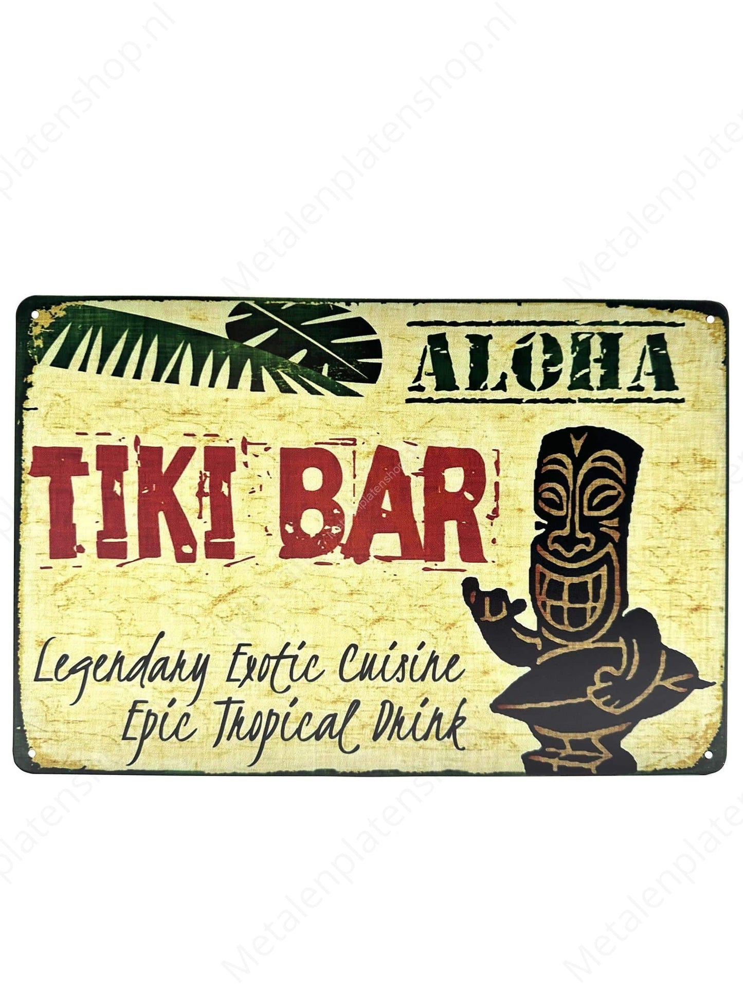 Aloha Tiki Bar – Metallwandschild