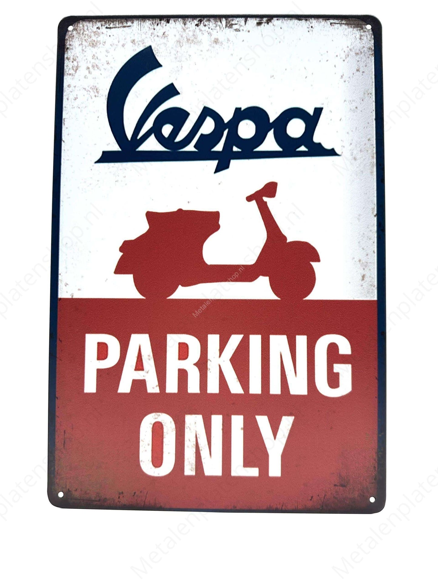 Vespa Parking Only - Metalen Wandbord